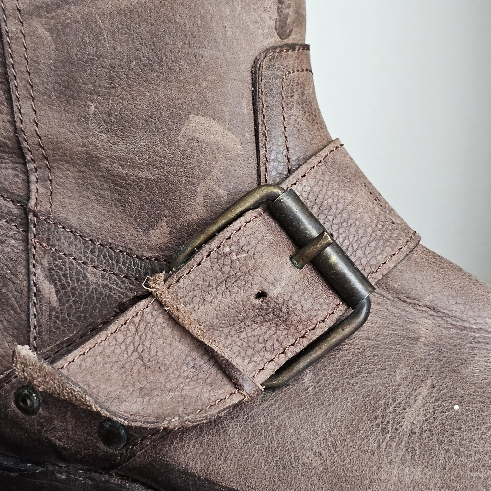 DV By Dolce Vita Brown Leather Equestrian Riding Knee High Rustic Tall Boots 8.5 - Picture 5 of 16